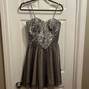 Silver formal dress